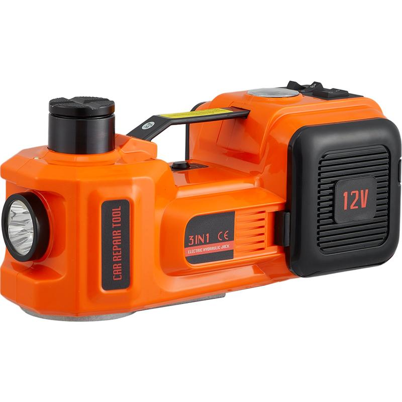 【🏆5-Year Warranty】5-in-1 Electric Hydraulic Car Jack Kit 5 Ton 12V Car Jack Hydraulic with Electric Impact Wrench & Inflator Pump, Portable Car Lift Emergency Roadside Tire Change Tool Set for SUV Sedan
