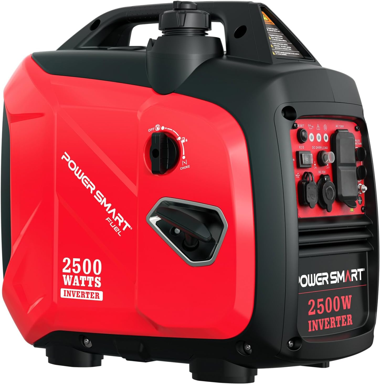 PowerSmart 2500-Watt Portable Inverter Generator, Gas Powered Quiet Inverter with CO Protect, EPA Compliant, Parallel Ready for RV Camping & Home Emergency Power