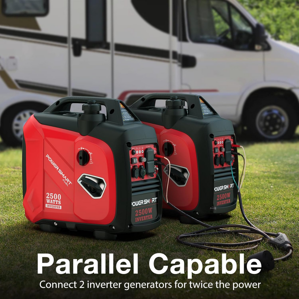 PowerSmart 2500-Watt Portable Inverter Generator, Gas Powered Quiet Inverter with CO Protect, EPA Compliant, Parallel Ready for RV Camping & Home Emergency Power